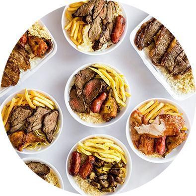 Marmitex com Churrasco pequena